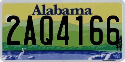 AL license plate 2AQ4166