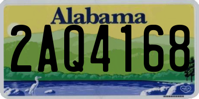 AL license plate 2AQ4168