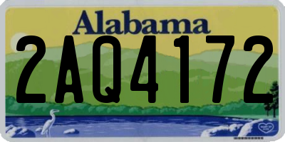 AL license plate 2AQ4172