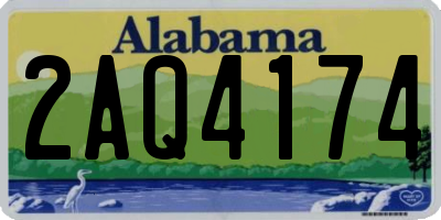 AL license plate 2AQ4174