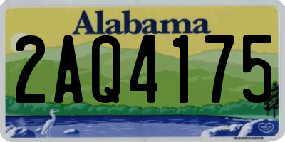 AL license plate 2AQ4175