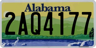 AL license plate 2AQ4177