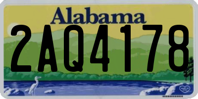 AL license plate 2AQ4178