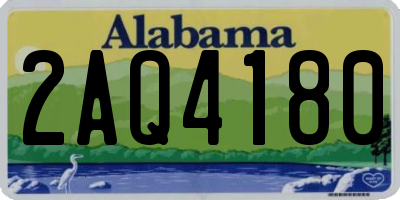 AL license plate 2AQ4180