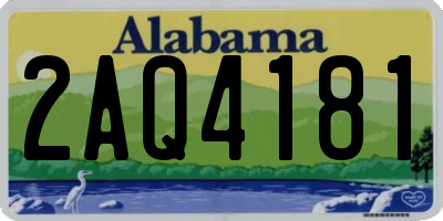 AL license plate 2AQ4181