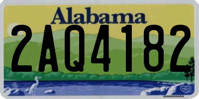 AL license plate 2AQ4182