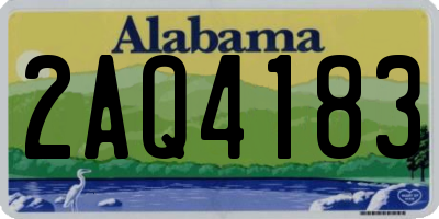 AL license plate 2AQ4183