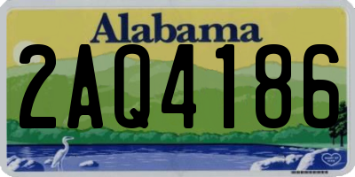 AL license plate 2AQ4186