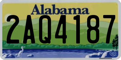 AL license plate 2AQ4187
