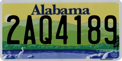 AL license plate 2AQ4189