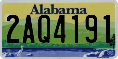 AL license plate 2AQ4191
