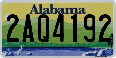 AL license plate 2AQ4192