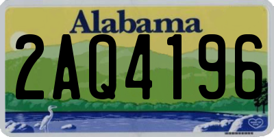 AL license plate 2AQ4196