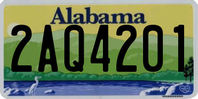AL license plate 2AQ4201