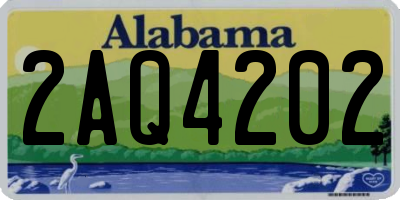 AL license plate 2AQ4202