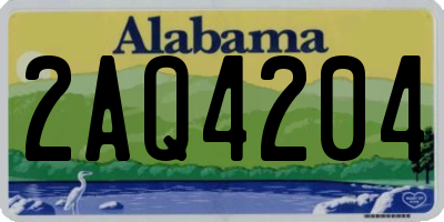 AL license plate 2AQ4204
