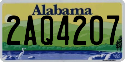 AL license plate 2AQ4207