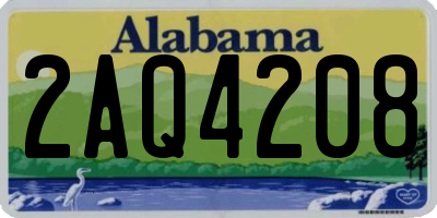AL license plate 2AQ4208