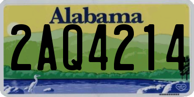 AL license plate 2AQ4214