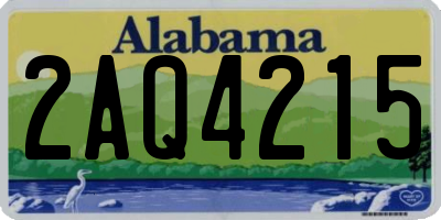 AL license plate 2AQ4215