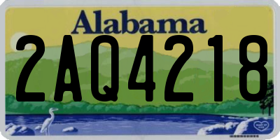 AL license plate 2AQ4218