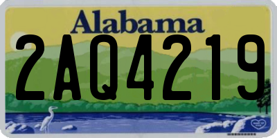AL license plate 2AQ4219