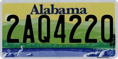 AL license plate 2AQ4220