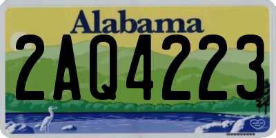 AL license plate 2AQ4223