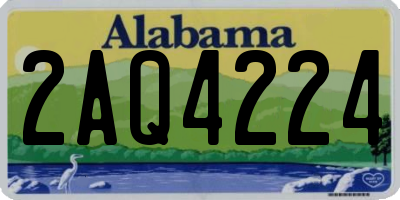 AL license plate 2AQ4224