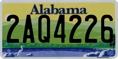 AL license plate 2AQ4226
