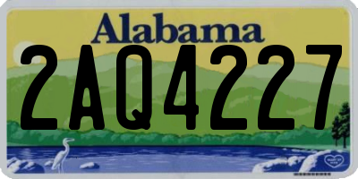 AL license plate 2AQ4227
