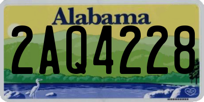AL license plate 2AQ4228
