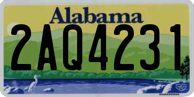 AL license plate 2AQ4231