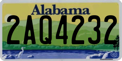AL license plate 2AQ4232