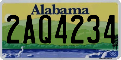 AL license plate 2AQ4234