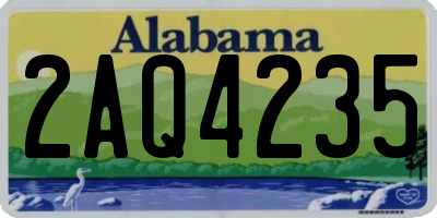 AL license plate 2AQ4235