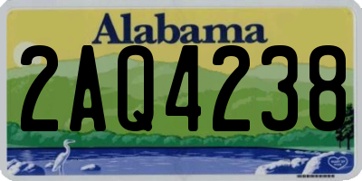 AL license plate 2AQ4238