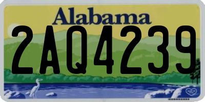 AL license plate 2AQ4239