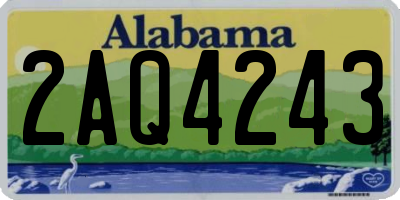 AL license plate 2AQ4243
