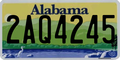 AL license plate 2AQ4245