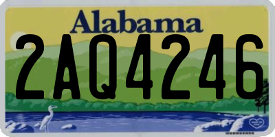 AL license plate 2AQ4246