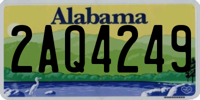 AL license plate 2AQ4249