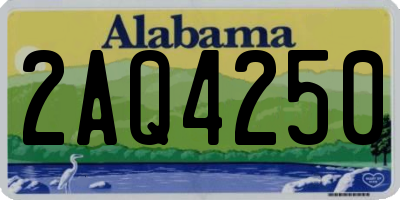 AL license plate 2AQ4250