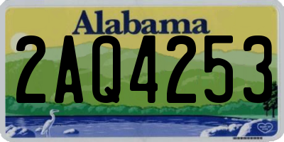 AL license plate 2AQ4253