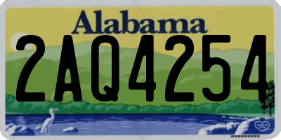AL license plate 2AQ4254