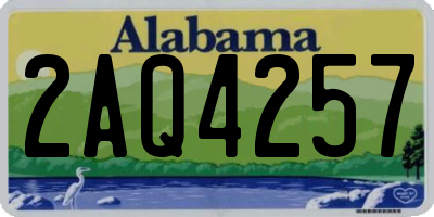 AL license plate 2AQ4257