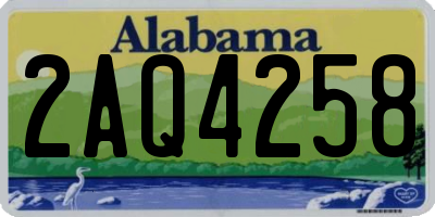 AL license plate 2AQ4258