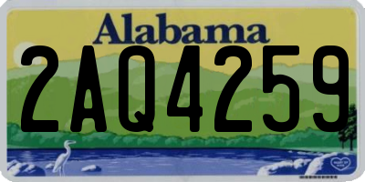 AL license plate 2AQ4259