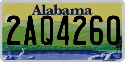 AL license plate 2AQ4260