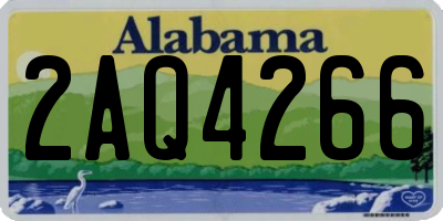 AL license plate 2AQ4266